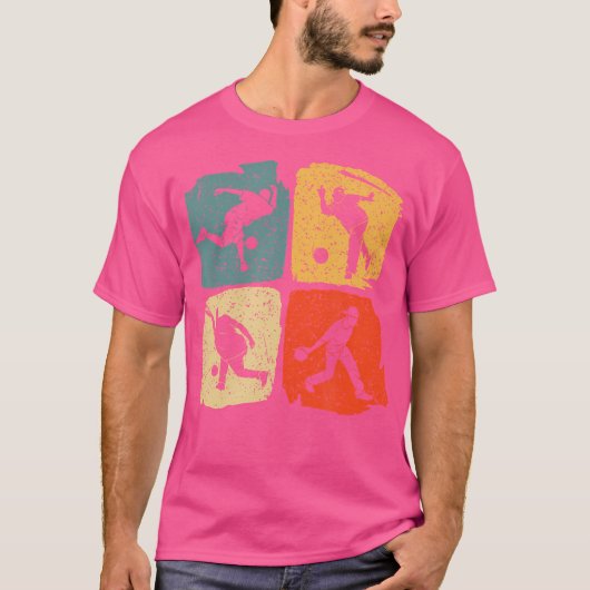 Bowling Mannen Bowler Bowling Ball T-shirt (Voorkant)