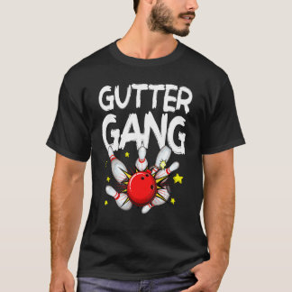 Bowling Mannen Vrouwen Cool Gutter Bende Bowlers T-shirt