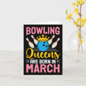 Bowling March Verjaardag Vrouwen Meisjes Dames Que Kaart (Gele Bloem)