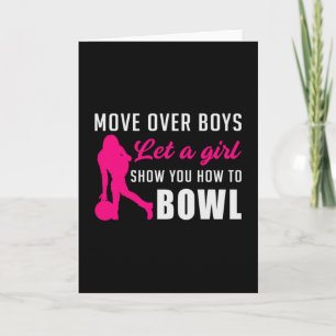 Bowling Meisje Prinses Koningin Bowl Grappig cadea Kaart