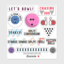 Bowling Met Sticker bekleed blad