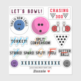 Bowling Met Sticker bekleed blad
