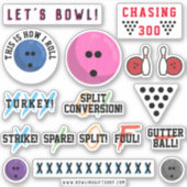 Bowling Met Sticker bekleed blad (Voorkant)
