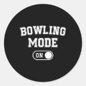 Bowling Mode op Funny Bowler Gift Pap Opa Ronde Sticker (Voorkant)