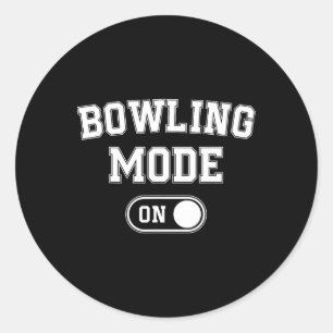 Bowling Mode op Funny Bowler Gift Pap Opa Ronde Sticker