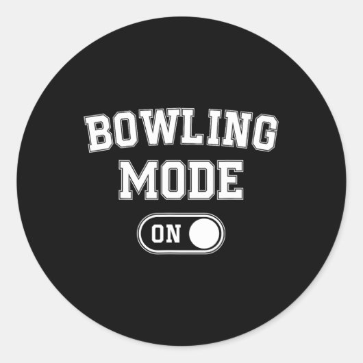 Bowling Mode op Funny Bowler Gift Pap Opa Ronde Sticker (Voorkant)