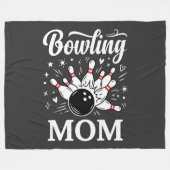 Bowling Moeder Hart Spelden Grappige Competitie Mo Fleece Deken (Voorkant (Horizontaal))