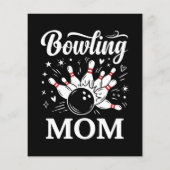 Bowling Moeder Hart Spelden Grappige League Moeder Flyer (Achterkant)