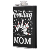 Bowling Moeder Hart Spelden Grappige League Moeder Heupfles (Links)