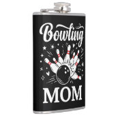 Bowling Moeder Hart Spelden Grappige League Moeder Heupfles (Rechts)