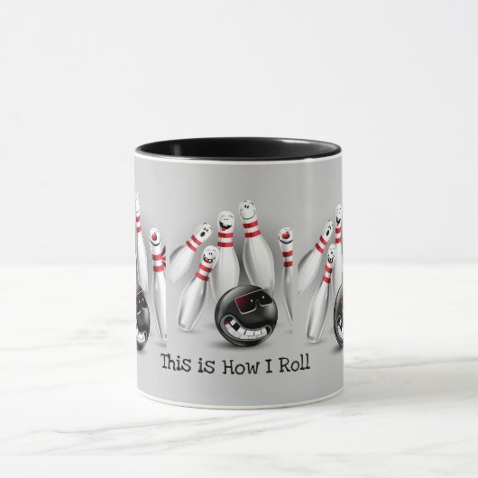 Bowling-Mok - Zo ben ik aan het rollen Mok (Midden)
