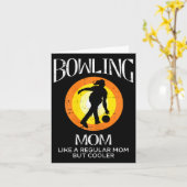 Bowling Mom Cooler Retro Moederdag Bowler Mama Kaart (Gele Bloem)