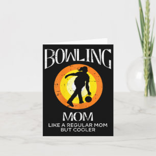 Bowling Mom Cooler Retro Moederdag Bowler Mama Kaart