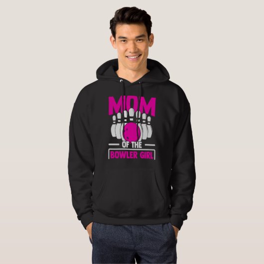 Bowling Mom Pin Bowler Strike Bowling Team Bowling Hoodie (Voorkant volledig)