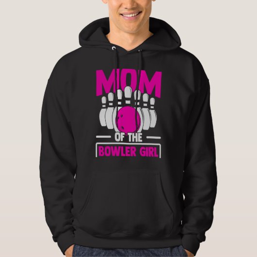 Bowling Mom Pin Bowler Strike Bowling Team Bowling Hoodie (Voorkant)