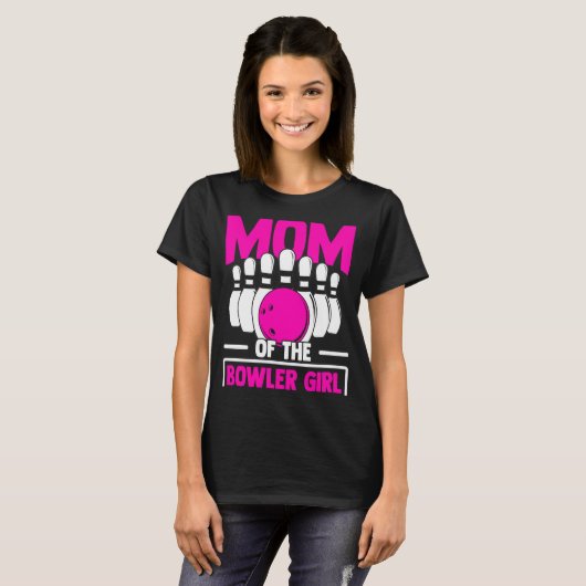 Bowling Mom Pin Bowler Strike Bowling Team Bowling T-shirt (Voorkant volledig)
