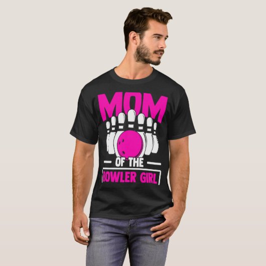Bowling Mom Pin Bowler Strike Bowling Team Bowling T-shirt (Voorkant volledig)