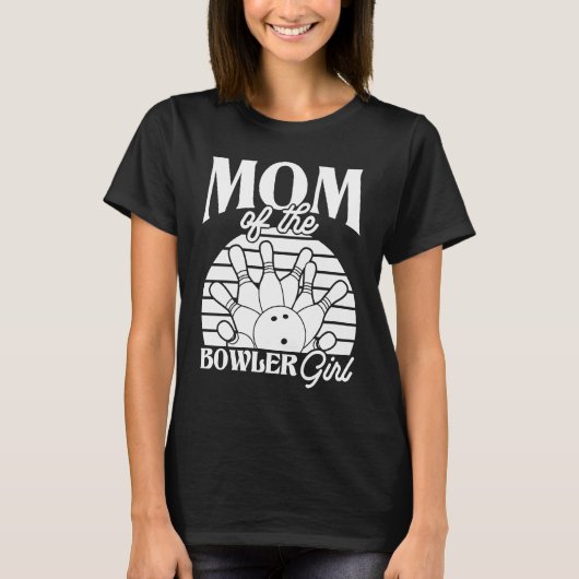 Bowling Mom Pin Bowler Strike Team Bowling Alley P T-shirt (Voorkant)
