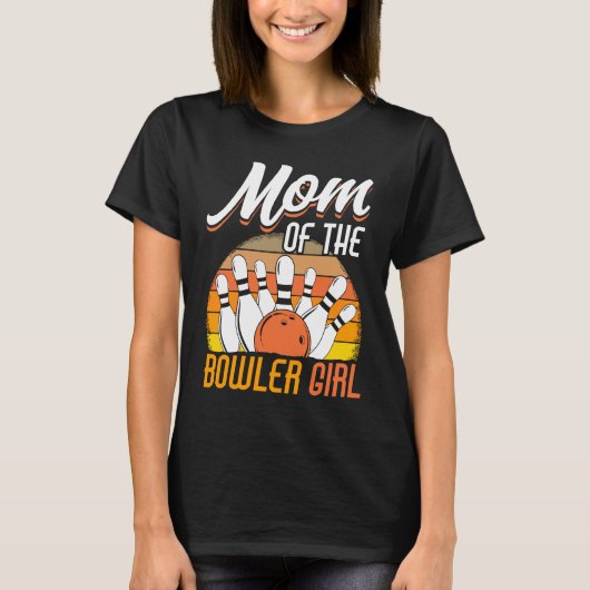 Bowling Mom Pin Bowler Strike Team Bowling Alley P T-shirt (Voorkant)