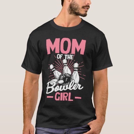 Bowling Mom Pin Bowler Strike Team Bowling Alley P T-shirt (Voorkant)