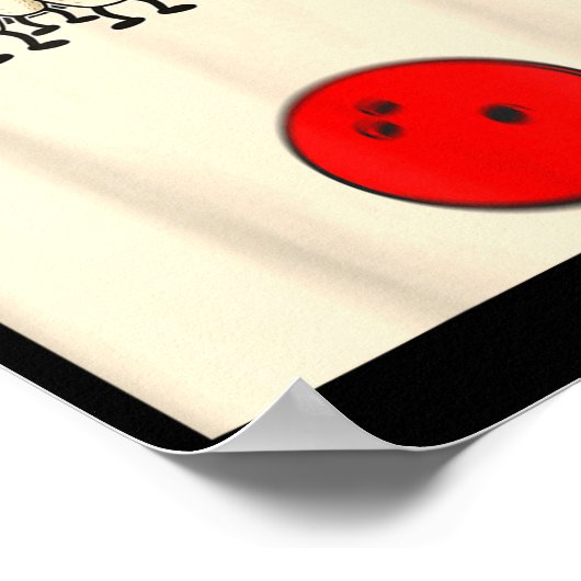 Bowling N Ed Ns Funny Bowler Player Kids Boys Men  Poster (Hoek)