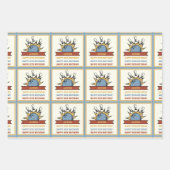 Bowling Naam Leeftijd Sentiment Verjaardag Inpakpapier Vel (Voorkant)