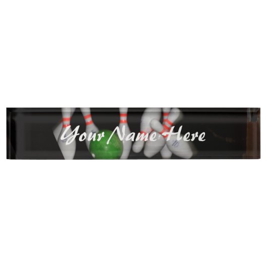 Bowling Name Desk Bord Naambordje (Voorkant)