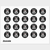 Bowling neef van een Bowler neef - Zwart Ronde Sticker (Vel)