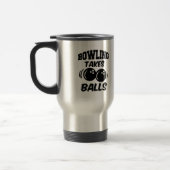Bowling neemt ballen met grappige gezegde mok (Links)