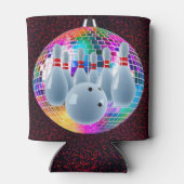 Bowling Neon Disco Ball Glitter Verjaardagsfeestje Blikjeskoeler (Achterkant)