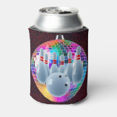 Bowling Neon Disco Ball Glitter Verjaardagsfeestje Blikjeskoeler (Blikje Achterkant)