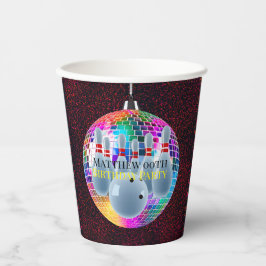 Bowling Neon Disco Ball Glitter Verjaardagsfeestje Papieren Bekers
