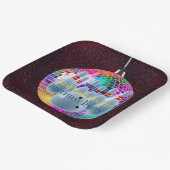 Bowling Neon Disco Ball Glitter Verjaardagsfeestje Papieren Bordje (Gebogen)