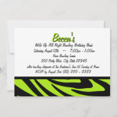 Bowling Neon Green en Zebra Kaart (Achterkant)