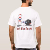 Bowling: Niemand mist de 5-pin T-shirt (Achterkant)