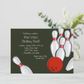 Bowling Night Uitnodiging (Staand voorkant)