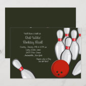 Bowling Night Uitnodiging (Voorkant / Achterkant)