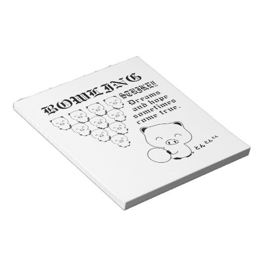 Bowling Notitieblok (Schuin)