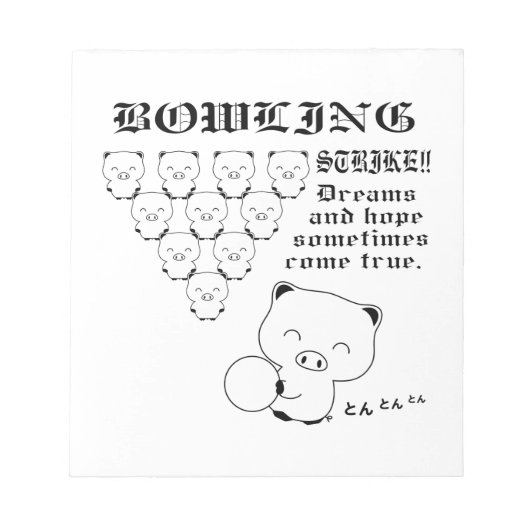 Bowling Notitieblok (Voorkant)