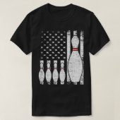 Bowling Ons Vlag Bowling Speler  T-shirt (Design voorkant)