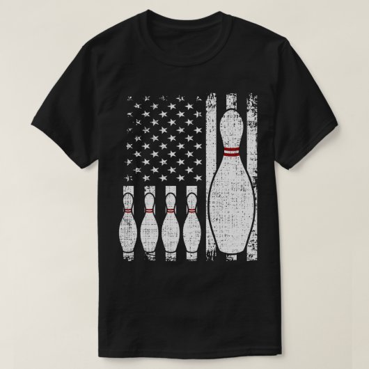 Bowling Ons Vlag Bowling Speler  T-shirt (Design voorkant)