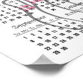 Bowling ontwerp 2024 kalenderposter  poster (Hoek)