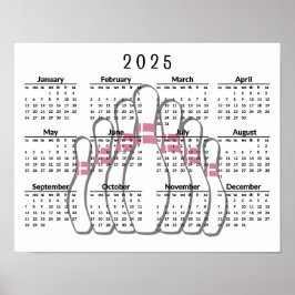 Bowling ontwerp 2025 kalenderposter  poster