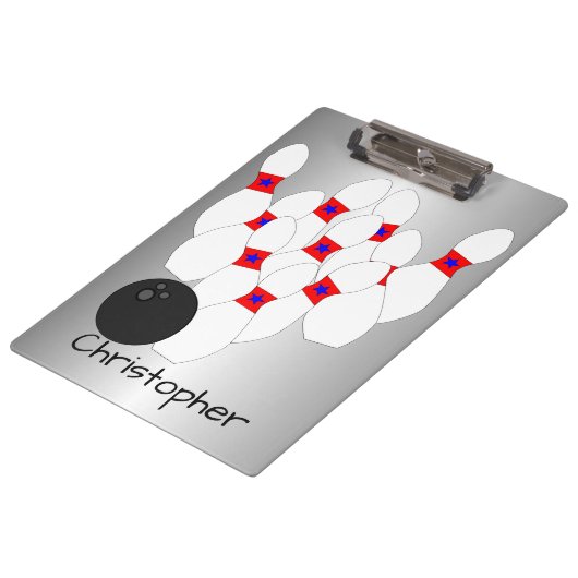 Bowling-ontwerp Klembord (Gekanteld)