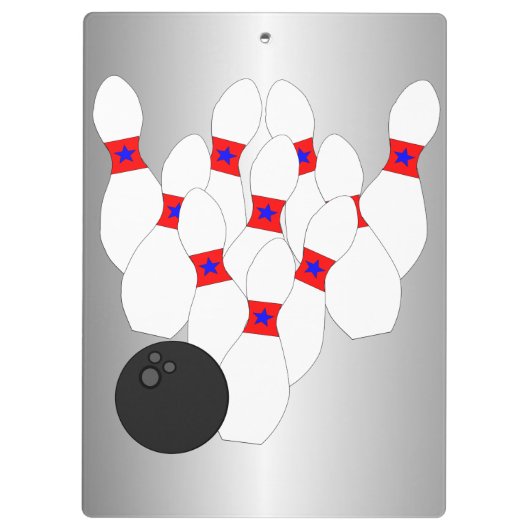 Bowling-ontwerp Klembord (Achterkant)
