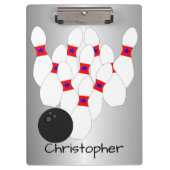 Bowling-ontwerp Klembord (Voorkant)