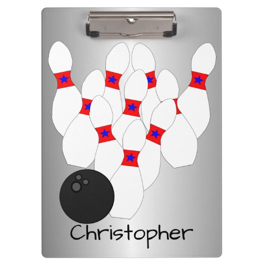 Bowling-ontwerp Klembord (Voorkant)