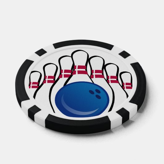 Bowling Ontwerp Poker Chips (Enkel)
