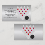 Bowling-ontwerp Visitekaartje (Voorkant / Achterkant)