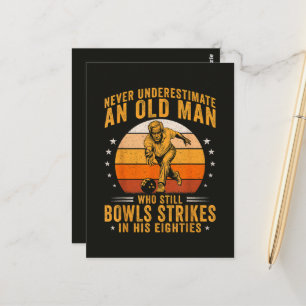 Bowling Opa 80ste verjaardag Briefkaart